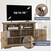image:imageAllewie Modern Farmhouse Wood Corner TV Stand for TVs up to 50 Inches 44 Entertainment Center with Adjustable Open Storage Shelves Buffet Cabinet for Living Room and Bedroom Rustic Oak