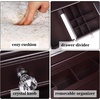 image:imageAllewie Vanity TableMakeup Vanity Set Dressing Table with 5 Crystal Handle DrawersMirrorCushioned Stool for Corner BedroomHome DecorDark Brown