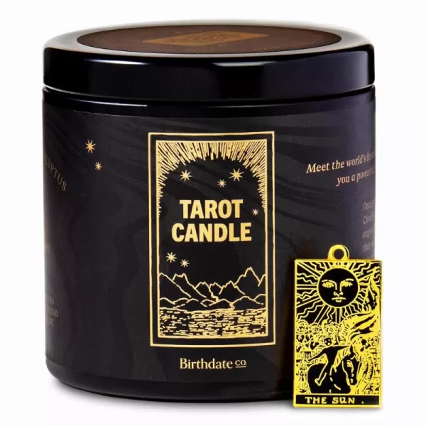 Candles Gifts for Women  The Tarot Candle by Birthdate Co  LongLasting Scented Candles with GoldPlated Tarot Card Charm Inside  AllNatural Soy ampamp Coconut Wax 6080 Hour Burn Time  Made in USA