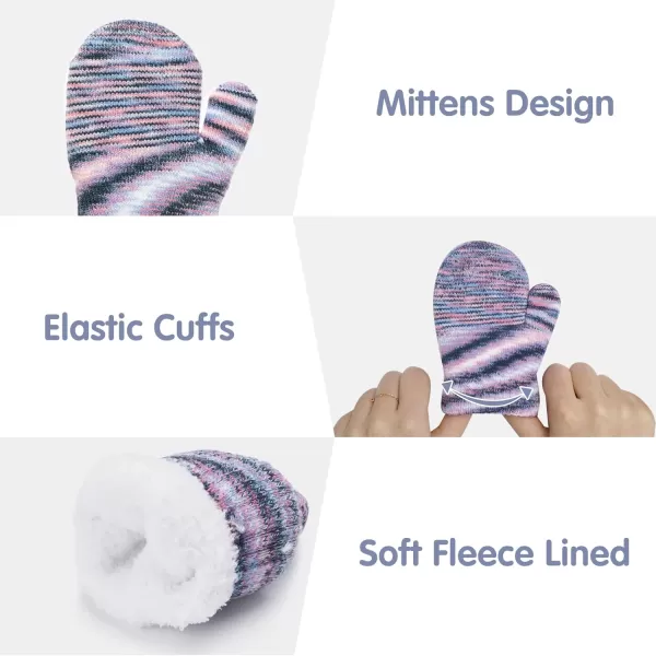 Kids Toddlers Winter Beanie Hats Gloves Neck Scarf Set Mittens Gifts for 0 6 12 Months 1 2 3 48 Year Old Baby Girls BoysA Pink