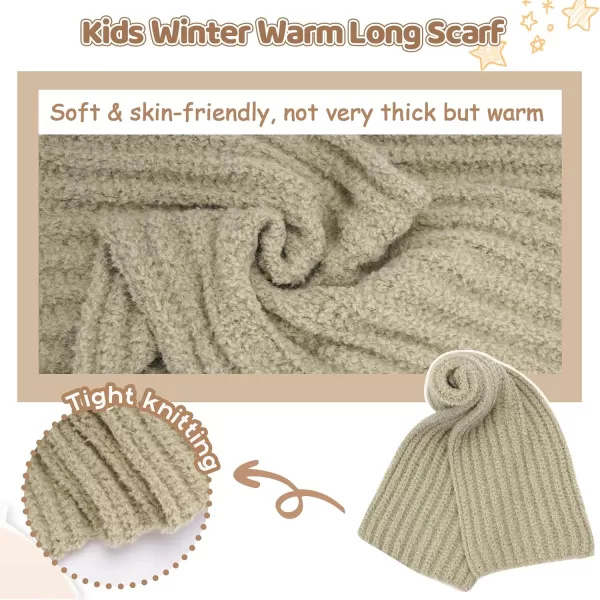 Kids Toddlers Winter Beanie Hats Gloves Neck Scarf Warm Knit Set Gifts for 0 6 12 Months 1 2 3 48 Year Old Baby Boys GirlsA Khaki