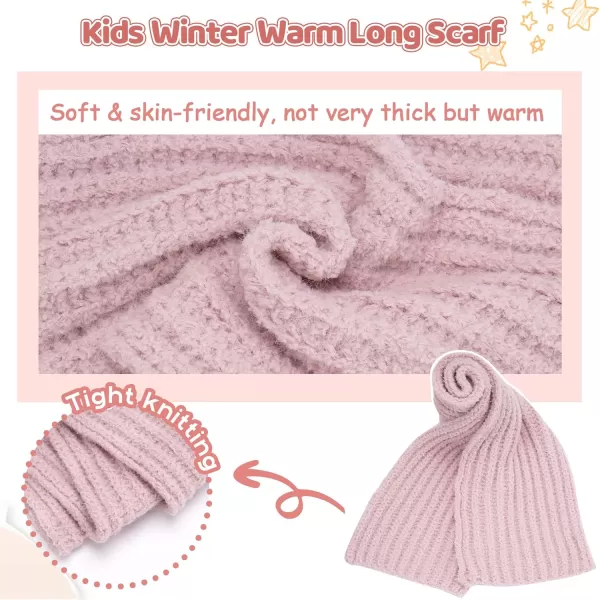 Kids Toddlers Winter Beanie Hats Gloves Neck Scarf Warm Knit Set Gifts for 0 6 12 Months 1 2 3 48 Year Old Baby Boys GirlsA Pink