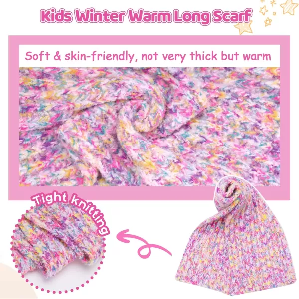 Kids Toddlers Winter Beanie Hats Gloves Neck Scarf Warm Knit Set Gifts for 0 6 12 Months 1 2 3 48 Year Old Baby Boys GirlsA Tiedye Pink