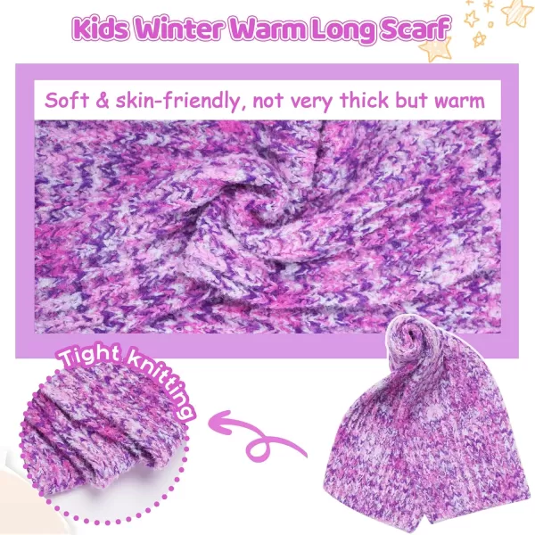 Kids Toddlers Winter Beanie Hats Gloves Neck Scarf Warm Knit Set Gifts for 0 6 12 Months 1 2 3 48 Year Old Baby Boys GirlsA Tiedye Purple