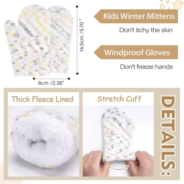 Kids Toddlers Winter Beanie Hats Gloves Neck Scarf Warm Knit Set Gifts for 0 6 12 Months 1 2 3 48 Year Old Baby Boys GirlsA Tiedye White