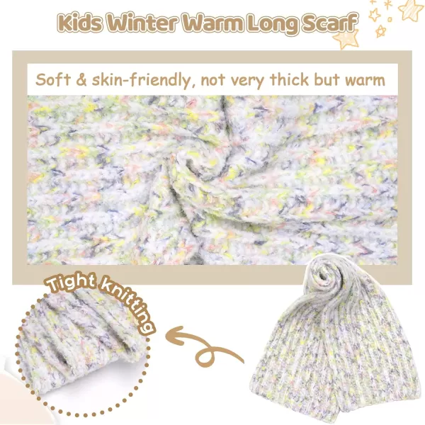 Kids Toddlers Winter Beanie Hats Gloves Neck Scarf Warm Knit Set Gifts for 0 6 12 Months 1 2 3 48 Year Old Baby Boys GirlsA Tiedye White