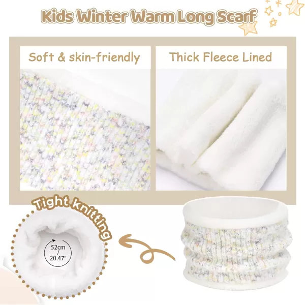 Kids Toddlers Winter Beanie Hats Gloves Neck Scarf Warm Knit Set Gifts for 0 6 12 Months 1 2 3 48 Year Old Baby Boys GirlsB Tiedye White