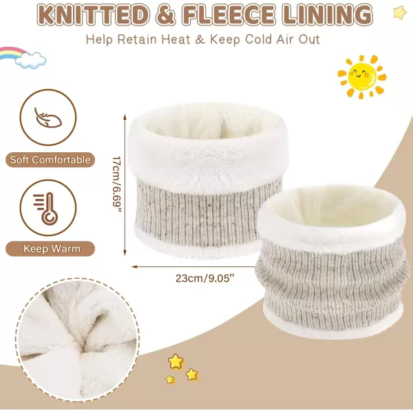 Toddler Kids Winter Hats Gloves Scarfs Beanie Mittens Neck Warmer for 0 6 12 Months 1 2 3 48 Year Old Baby Girls Boys GiftsA Beige