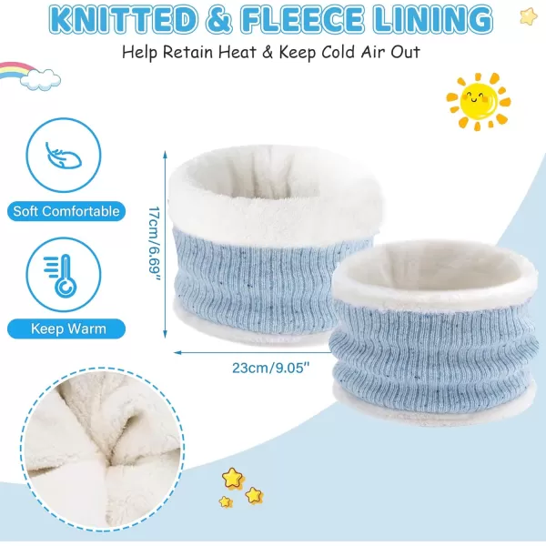 Toddler Kids Winter Hats Gloves Scarfs Beanie Mittens Neck Warmer for 0 6 12 Months 1 2 3 48 Year Old Baby Girls Boys GiftsA Blue