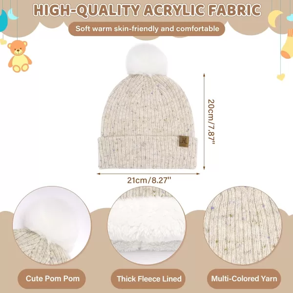 Toddler Kids Winter Hats Gloves Scarfs Beanie Mittens Neck Warmer for 0 6 12 Months 1 2 3 48 Year Old Baby Girls Boys GiftsB Beige