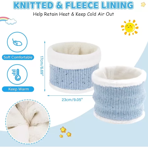 Toddler Kids Winter Hats Gloves Scarfs Beanie Mittens Neck Warmer for 0 6 12 Months 1 2 3 48 Year Old Baby Girls Boys GiftsB Blue