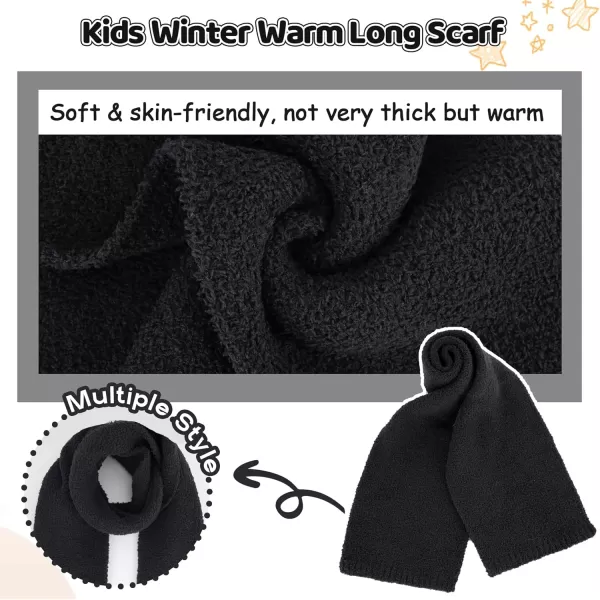 Toddler Kids Winter Hats Mittens Gloves Scarf Warm Ear Flaps Baby Beanie for 06 12 Months 1 2 3 4 Year Old Girls Boys GiftsBlack