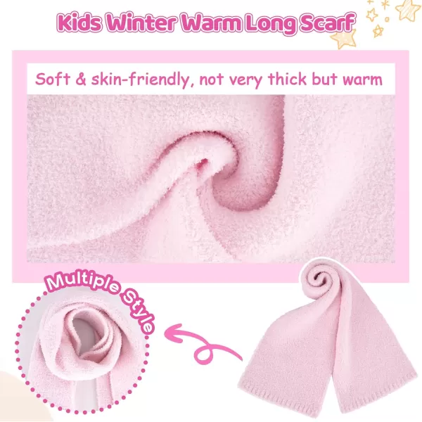 Toddler Kids Winter Hats Mittens Gloves Scarf Warm Ear Flaps Baby Beanie for 06 12 Months 1 2 3 4 Year Old Girls Boys GiftsPink