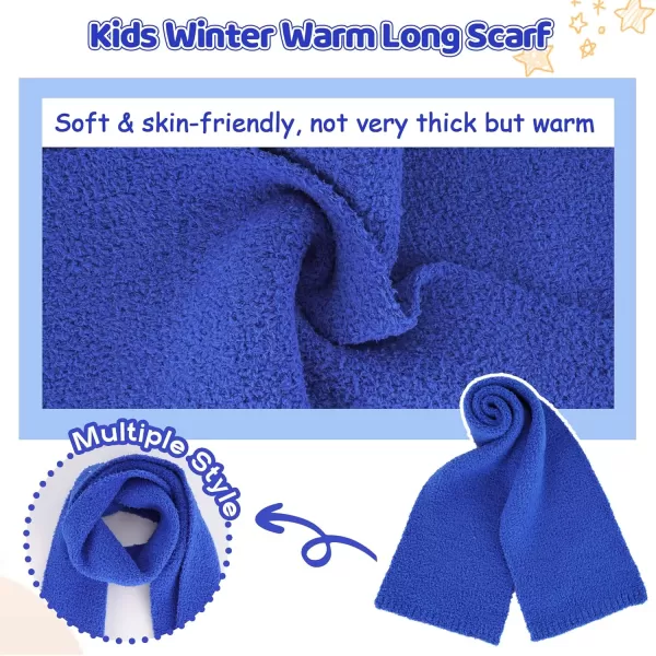 Toddler Kids Winter Hats Mittens Gloves Scarf Warm Ear Flaps Baby Beanie for 06 12 Months 1 2 3 4 Year Old Girls Boys GiftsRoyal Blue