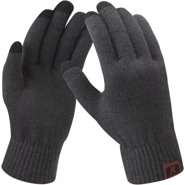 FZ FANTASTIC ZONE Womens Winter Touchscreen Wool Magic Gloves Warm Knit Fleece Lined for WomenDark Grey1