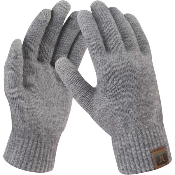 FZ FANTASTIC ZONE Womens Winter Touchscreen Wool Magic Gloves Warm Knit Fleece Lined for WomenGrey