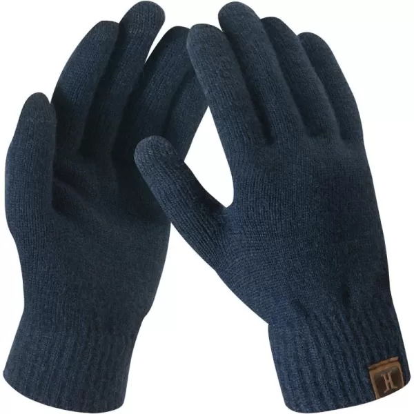 FZ FANTASTIC ZONE Womens Winter Touchscreen Wool Magic Gloves Warm Knit Fleece Lined for WomenNavy Blue