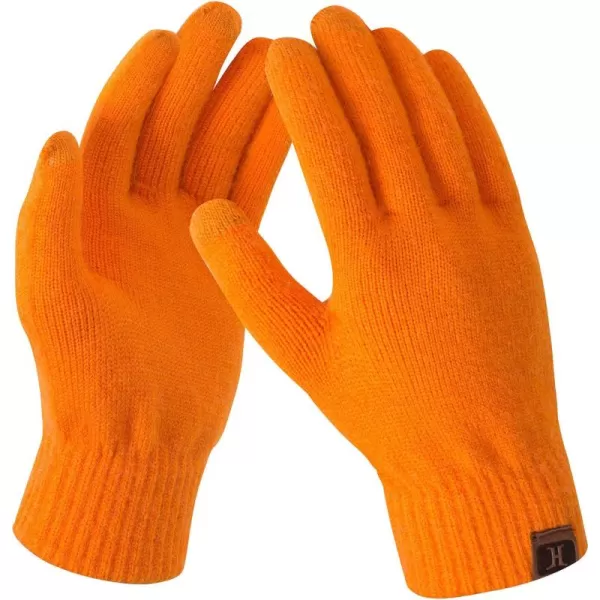 FZ FANTASTIC ZONE Womens Winter Touchscreen Wool Magic Gloves Warm Knit Fleece Lined for WomenOrange1
