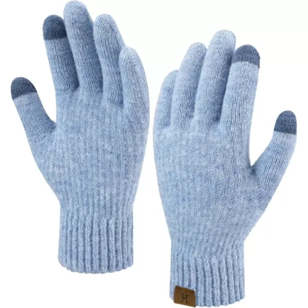 FZ FANTASTIC ZONE Womens Winter Warm Touchscreen Gloves Thermal Knit Cold Weather Gloves for WomenBlue