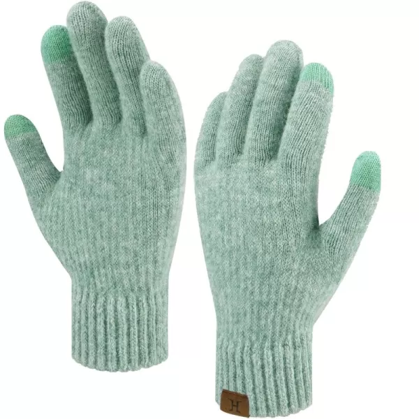 FZ FANTASTIC ZONE Womens Winter Warm Touchscreen Gloves Thermal Knit Cold Weather Gloves for WomenGreen