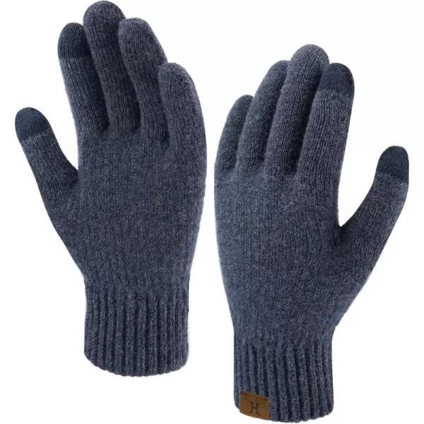 FZ FANTASTIC ZONE Womens Winter Warm Touchscreen Gloves Thermal Knit Cold Weather Gloves for WomenNavy Blue