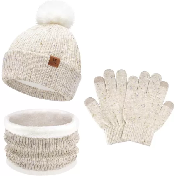 Toddler Kids Winter Hats Gloves Scarfs Beanie Mittens Neck Warmer for 0 6 12 Months 1 2 3 48 Year Old Baby Girls Boys GiftsB Beige