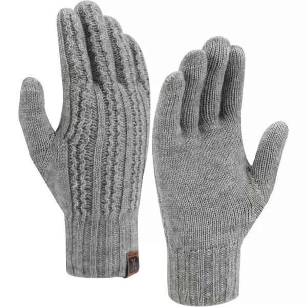 FZ FANTASTIC ZONE Womens Winter Warm Thermal Touchscreen Knit Gloves Fleece Lined Cold WeatherDark Grey