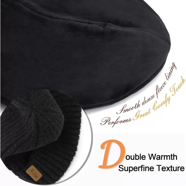 FZ FANTASTIC ZONE Mens Winter Warm Beanie Hats Knitted Slouchy Skull Caps with Fleece Lined for Women Men Cold WeatherSilver Black