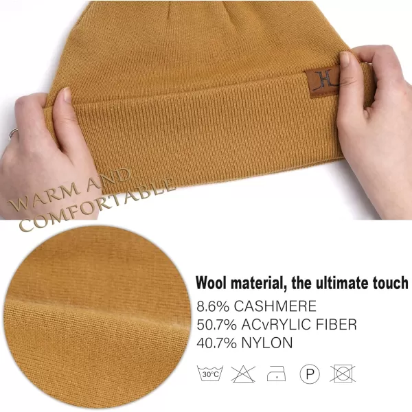 Mens Womens Winter Warm Beanie Hats Long Neck Scarf Touchscreen Gloves Set Knit Skull Caps Scarves Gifts for Women MenBrown