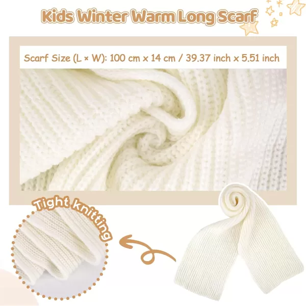 image4 Pieces Winter Toddler Kids Hat Gloves Scarf Socks Beanie Set for 0 6 12 Months 1 2 3 4 Year Old Baby Girls Boys GiftsBeige