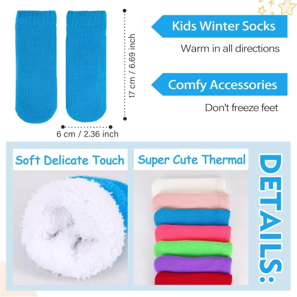 image4 Pieces Winter Toddler Kids Hat Gloves Scarf Socks Beanie Set for 0 6 12 Months 1 2 3 4 Year Old Baby Girls Boys GiftsBlue
