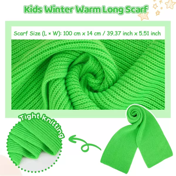 image4 Pieces Winter Toddler Kids Hat Gloves Scarf Socks Beanie Set for 0 6 12 Months 1 2 3 4 Year Old Baby Girls Boys GiftsGreen