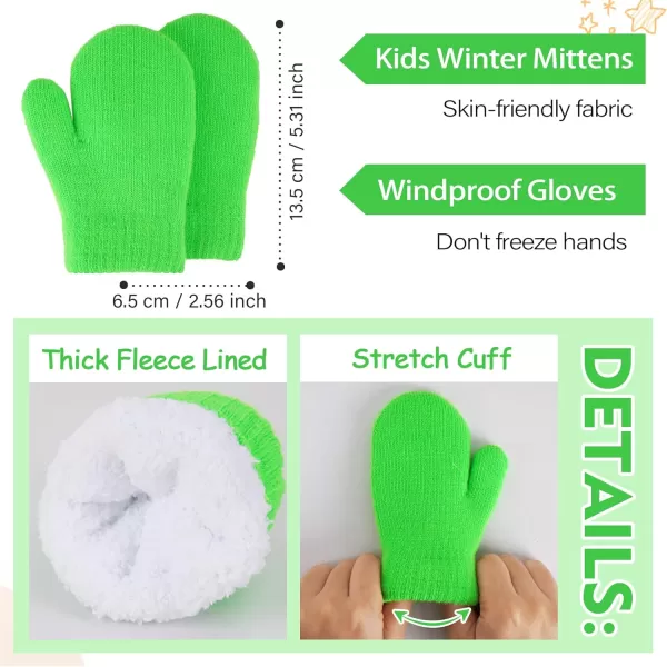 image4 Pieces Winter Toddler Kids Hat Gloves Scarf Socks Beanie Set for 0 6 12 Months 1 2 3 4 Year Old Baby Girls Boys GiftsGreen