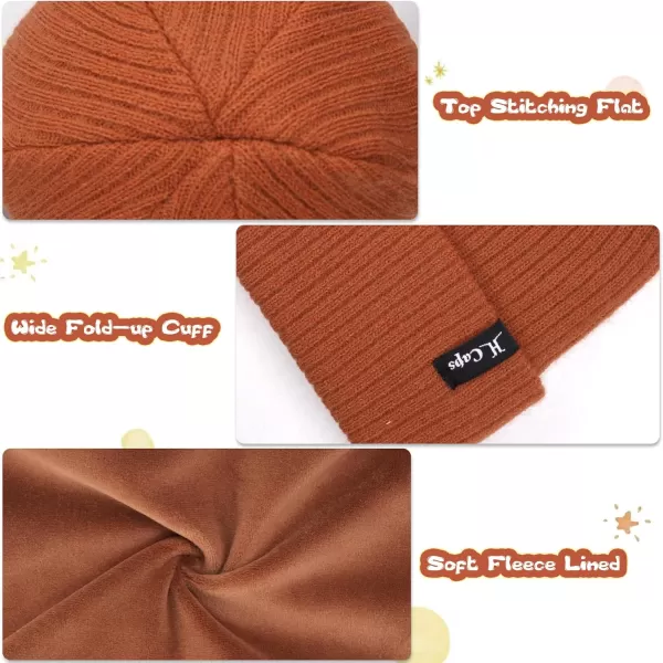 imageToddler Baby Kids Winter Hats Mittens Scarfs for 612 Months Beanie Gloves Neck Warmer Gifts for 2 3 48 Year Old Girls BoysA Dark Orange