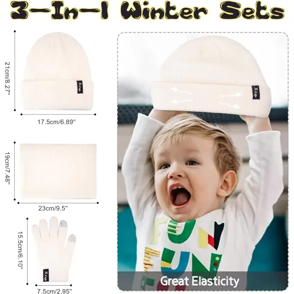 imageToddler Baby Kids Winter Hats Mittens Scarfs for 612 Months Beanie Gloves Neck Warmer Gifts for 2 3 48 Year Old Girls BoysB Beige