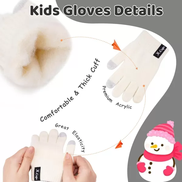 imageToddler Baby Kids Winter Hats Mittens Scarfs for 612 Months Beanie Gloves Neck Warmer Gifts for 2 3 48 Year Old Girls BoysB Beige