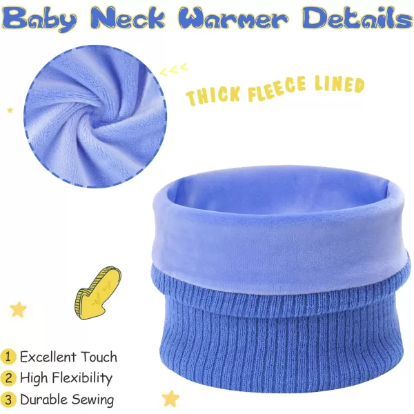 imageToddler Baby Kids Winter Hats Mittens Scarfs for 612 Months Beanie Gloves Neck Warmer Gifts for 2 3 48 Year Old Girls BoysB Blue