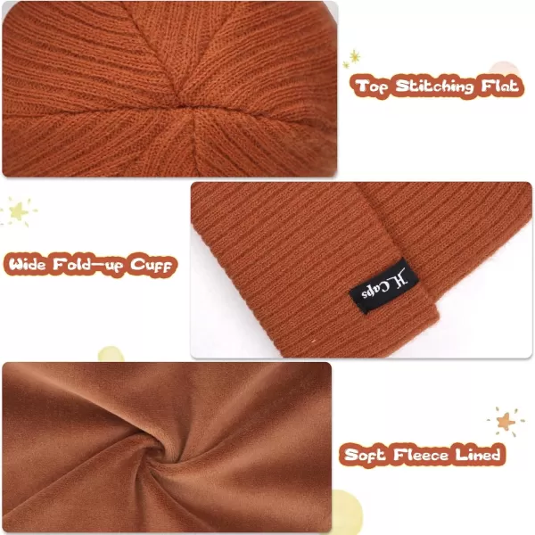 imageToddler Baby Kids Winter Hats Mittens Scarfs for 612 Months Beanie Gloves Neck Warmer Gifts for 2 3 48 Year Old Girls BoysB Dark Orange