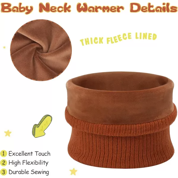 imageToddler Baby Kids Winter Hats Mittens Scarfs for 612 Months Beanie Gloves Neck Warmer Gifts for 2 3 48 Year Old Girls BoysB Dark Orange