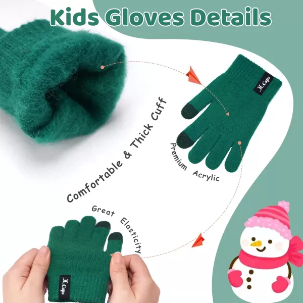 imageToddler Baby Kids Winter Hats Mittens Scarfs for 612 Months Beanie Gloves Neck Warmer Gifts for 2 3 48 Year Old Girls BoysB Green