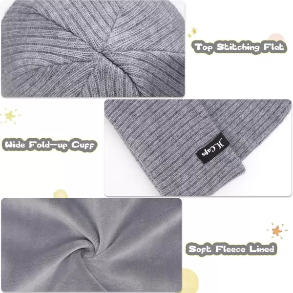imageToddler Baby Kids Winter Hats Mittens Scarfs for 612 Months Beanie Gloves Neck Warmer Gifts for 2 3 48 Year Old Girls BoysB Grey