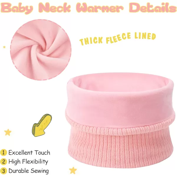 imageToddler Baby Kids Winter Hats Mittens Scarfs for 612 Months Beanie Gloves Neck Warmer Gifts for 2 3 48 Year Old Girls BoysB Pink