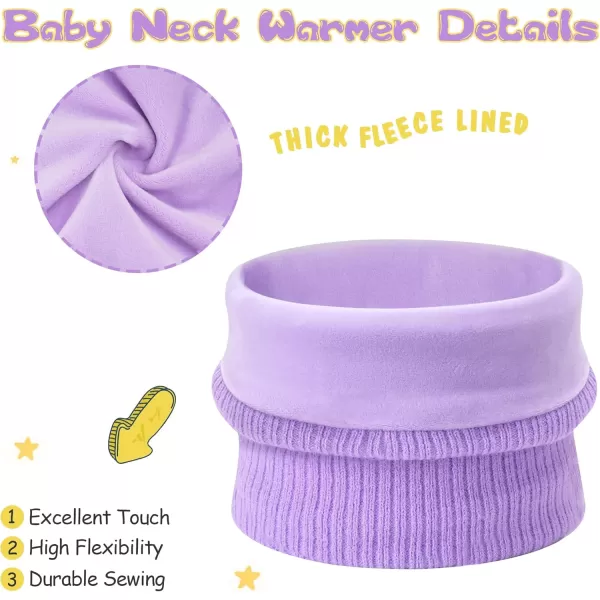 imageToddler Baby Kids Winter Hats Mittens Scarfs for 612 Months Beanie Gloves Neck Warmer Gifts for 2 3 48 Year Old Girls BoysB Purple