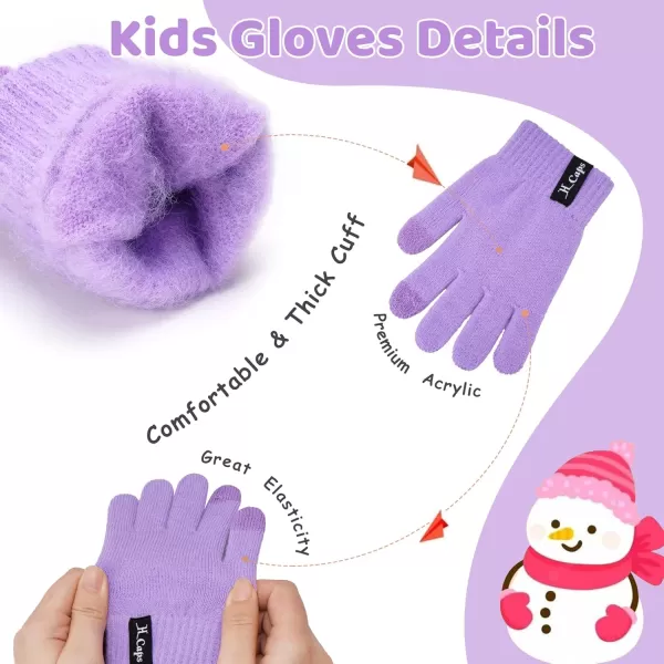 imageToddler Baby Kids Winter Hats Mittens Scarfs for 612 Months Beanie Gloves Neck Warmer Gifts for 2 3 48 Year Old Girls BoysB Purple
