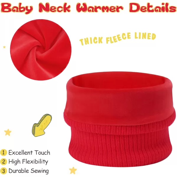 imageToddler Baby Kids Winter Hats Mittens Scarfs for 612 Months Beanie Gloves Neck Warmer Gifts for 2 3 48 Year Old Girls BoysB Red