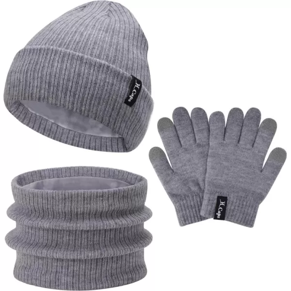 imageToddler Baby Kids Winter Hats Mittens Scarfs for 612 Months Beanie Gloves Neck Warmer Gifts for 2 3 48 Year Old Girls BoysB Grey