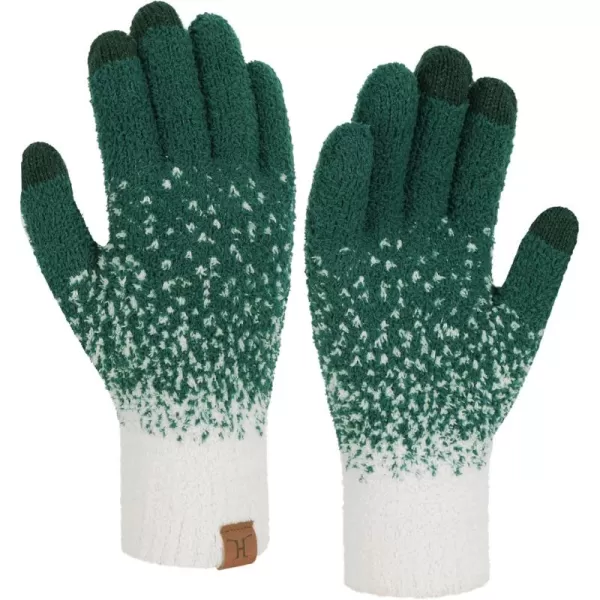 imageFZ FANTASTIC ZONE Womens Winter Warm Touchscreen Gloves Knit Texting Working Thermal Gloves for Women Cold Weather GiftsDark Green