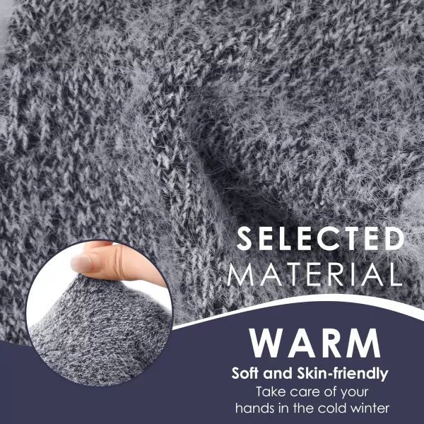 imageFZ FANTASTIC ZONE Winter Warm Knit Touchscreen Gloves for Women Cold Weather Thermal Texting Working Gloves Womens GiftsDark Blue