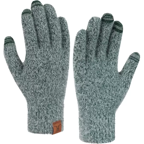 imageFZ FANTASTIC ZONE Winter Warm Knit Touchscreen Gloves for Women Cold Weather Thermal Texting Working Gloves Womens GiftsDark Green