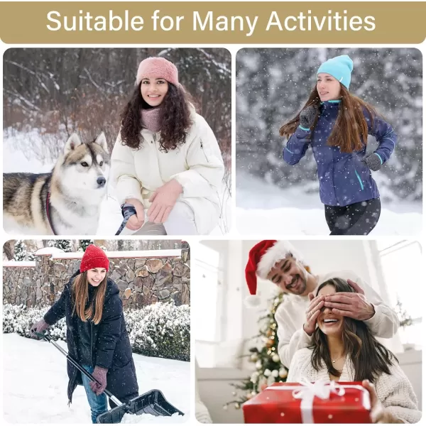 imageFZ FANTASTIC ZONE Winter Warm Knit Touchscreen Gloves for Women Cold Weather Thermal Texting Working Gloves Womens GiftsKhaki